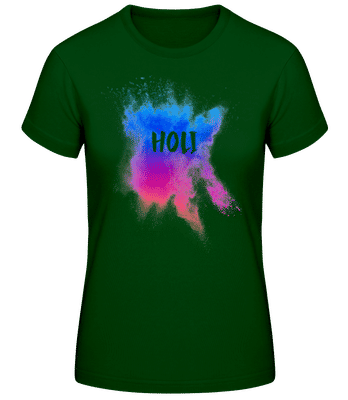 Holi Color Bomb - T-shirt standard Femme - Vert bouteille - Devant