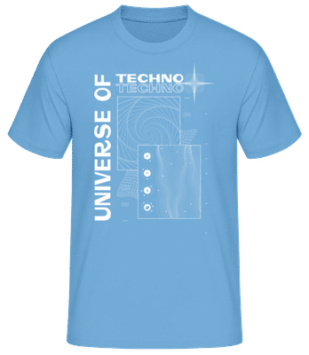 Universe Of Techno - T-shirt standard Homme - Bleu clair - Devant
