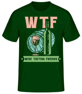 Wine Tasting Friends - Pánske basic tričko - Bottle green - Predné