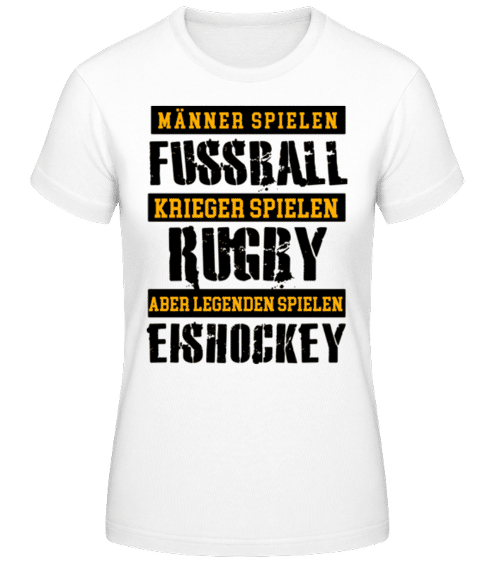 Vorschau: Legenden Spielen Eishockey - Frauen T-Shirt B&C - Weiß - Vorne
