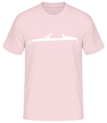 'Mini Cooper S Roadster R59' Silhouette - Männer Basic T-Shirt - Rosa - Vorne