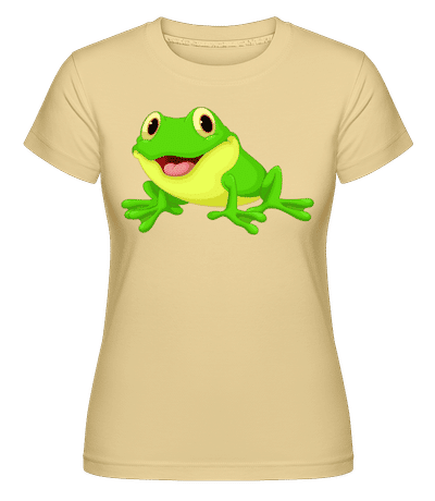 Grenouille souriante -  T-shirt Shirtinator femme - Jaune - Devant