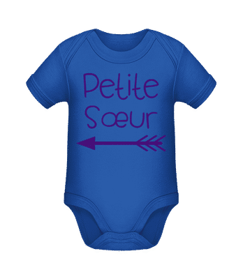 Petite Sœur - Body manches courtes bio - Bleu royal - Devant