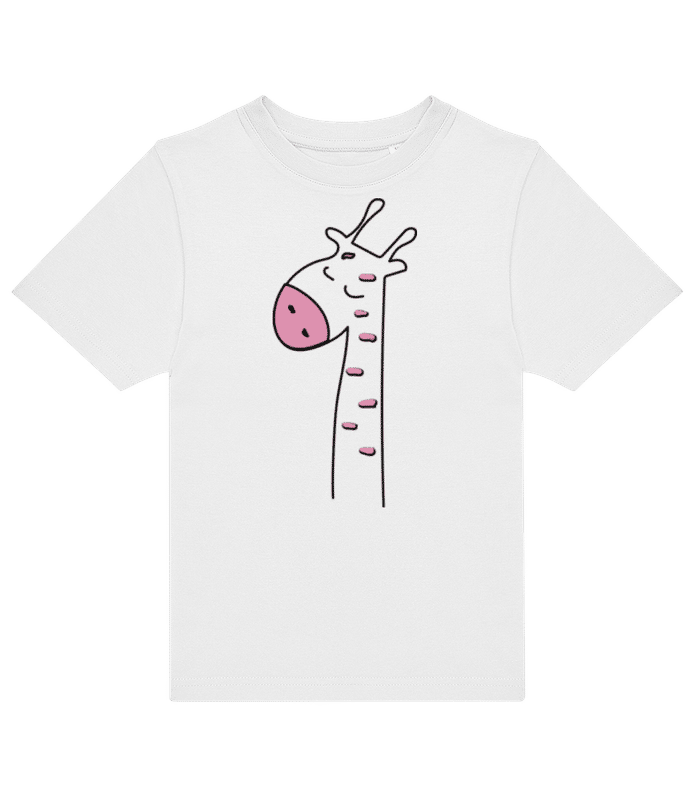 Aperçu: Girafe Mignonne - T-shirt homme B&C - Blanc - Devant