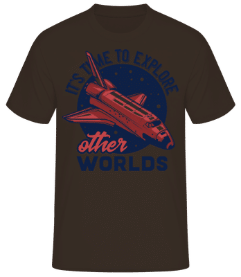 Its Time To Explore - T-shirt standard Homme - Marron - Devant