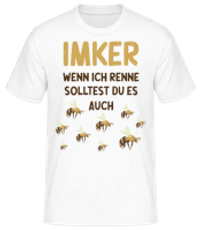 Imker wenn ich renne - Männer Basic T-Shirt - Weiß - Vorne