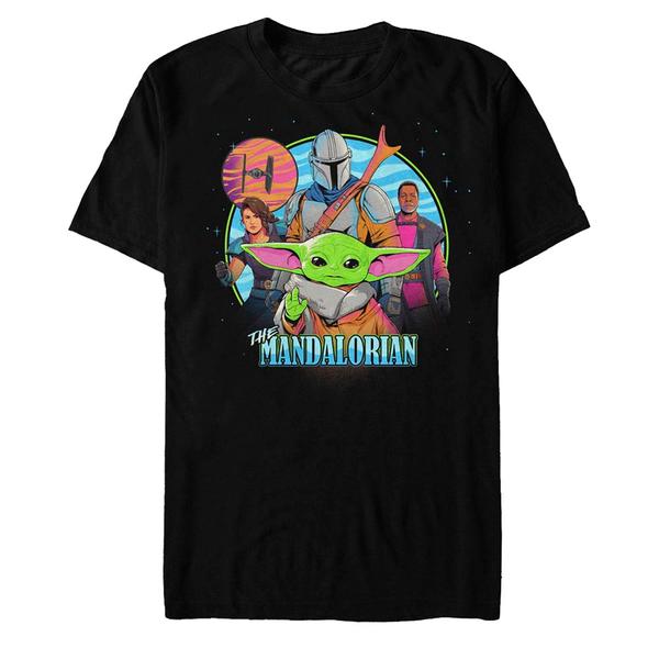 Aperçu: Star Wars - The Mandalorian - Skupina Flouro Mando - Homme T-shirt - Noir - Devant
