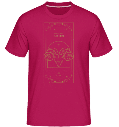 Art Deco Zodiac Sign Aries - T-Shirt Shirtinator homme - Magenta - Devant