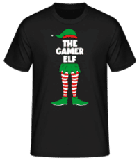 The Gamer Elf - Männer Basic T-Shirt - Schwarz - Vorne