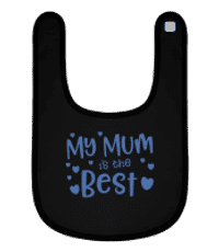 My Mum Is The Best - Babero ecológico - Negro - delante
