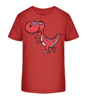 Dinosaure Drôle De Bande Dessiné - T-shirt bio Enfant Stanley Stella 2.0 - Rouge - Devant