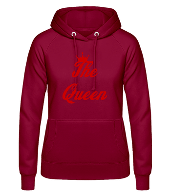 The Queen - Frauen Hoodie - Bordeaux - Vorne