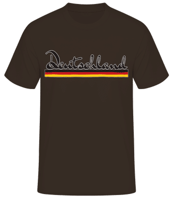 football_5_DE_back - Pánské basic tričko - Hnědá - Napřed