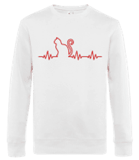 Pulsation Chat - Sweat-shirt standard pour homme - Blanc - Devant