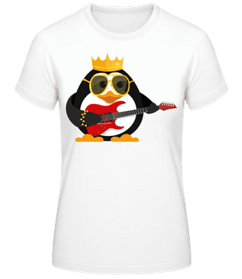 Penguin King Guitar - Dámske basic tričko - Biela - Predné