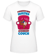 Sternzeichen Faultier - Frauen Basic T-Shirt - Weiß - Vorne