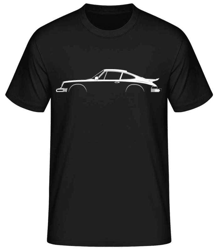 Preview: 'Porsche 911 Car.3.2 Whale.' Silhouette - Men's Basic T-Shirt - Black - Front