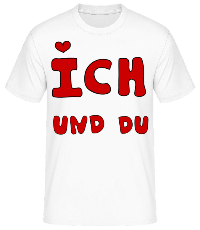 Vorschau: Ich Und Du - Männer Basic T-Shirt - Weiß - Vorne