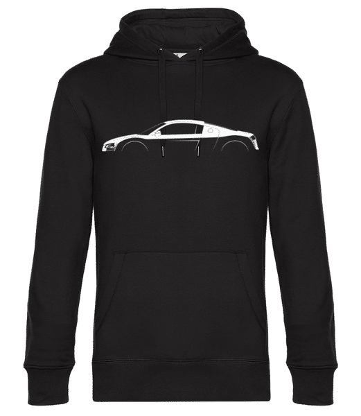 'Audi R8 2007' Silhouette - Sweat à capuche premium Unisexe - Noir - Devant