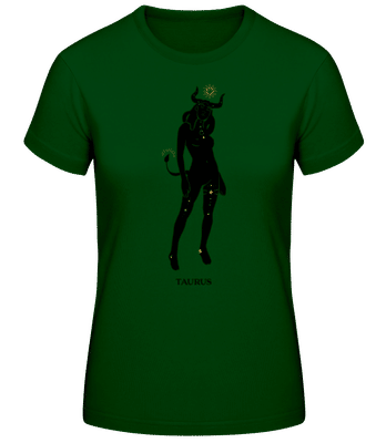 Female Zodiac Sign Taurus - Women's Basic T-Shirt - Bottle green - Front