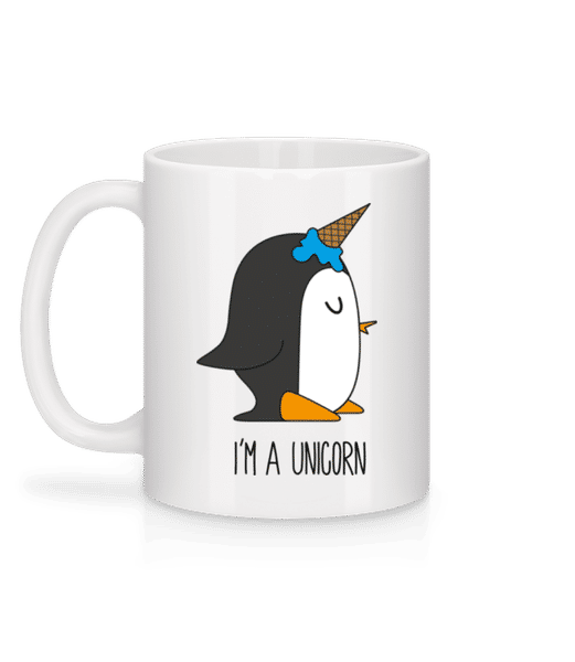 Aperçu: I'm A Unicorn Penguin - Mug en céramique blanc - Blanc - Derrière