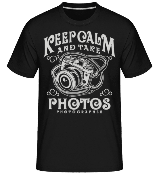 Aperçu: Keep Calm And Take Photos -  T-Shirt Shirtinator homme - Noir - Devant