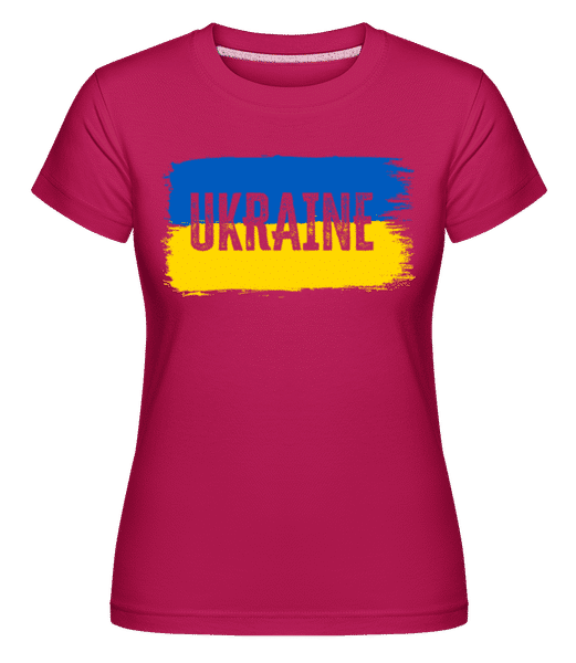 Aperçu: Ukraine Coup De Pinceau -  T-shirt Shirtinator femme - Magenta - Devant