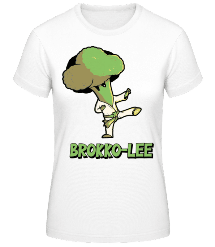 Vorschau: Brokko Lee - Frauen Basic T-Shirt - Weiß - Vorne
