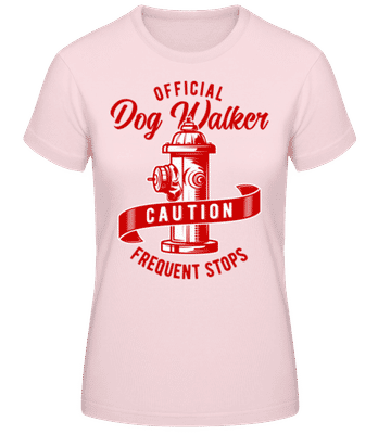 Official Dog Walker - Women's B&C T-Shirt - Pink - Front