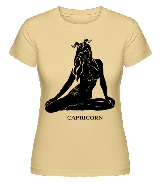 Preview: Female Zodiac Sign Capricorn - Shirtinator Women's T-Shirt - Yellow - Front