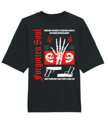 Forgotten Soul - Unisex Organic Oversize T-Shirt Stanley Stella - Black - Front