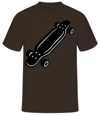 Longboard - Männer Basic T-Shirt - Braun - Vorne