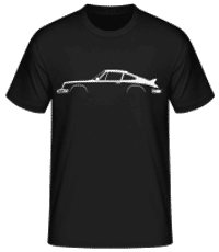 'Porsche 911 Car.3.2 Duck.' Silhouette - Männer Basic T-Shirt - Schwarz - Vorne