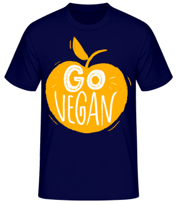 Go Vegan - Pánské tričko B&C - Namořnická modrá - Napřed