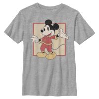 Disney - El ratón Miguelito Miguelín - Mickey Mouse Chinese Mickey - Niños Camiseta - Gris moteado - delante