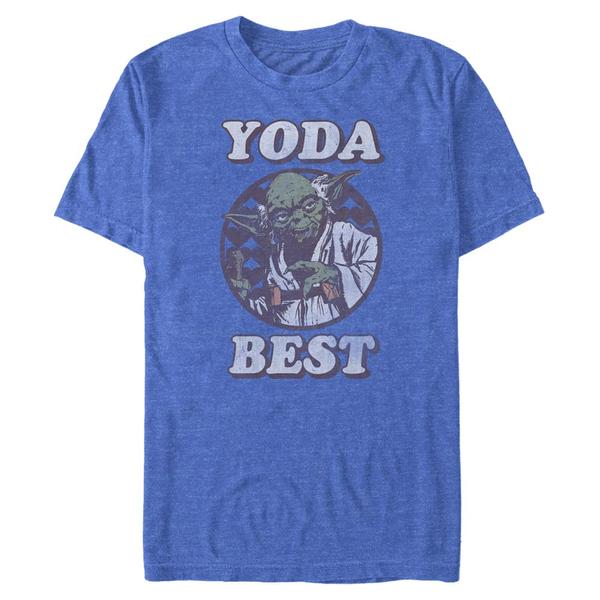 Aperçu: Star Wars - Yoda Best - Valentine's Day - Homme T-shirt - Bleu royal chiné - Devant