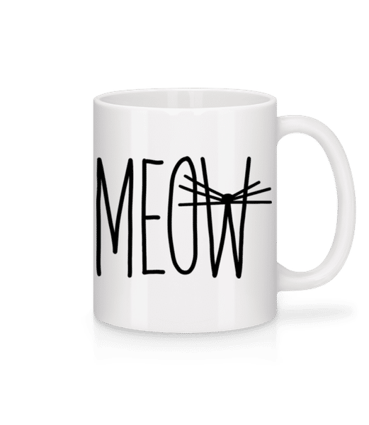 Meow 4 - Mug en céramique blanc - Blanc - Devant