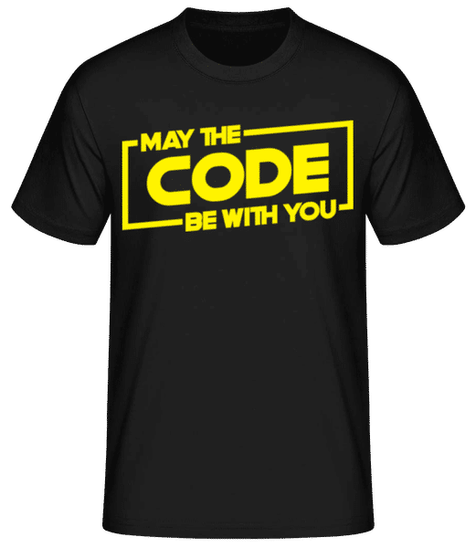 Aperçu: May The Code Be With You - T-shirt standard Homme - Noir - Devant