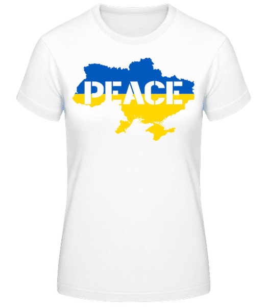Aperçu: Paix Ukraine Pays - T-shirt standard Femme - Blanc - Devant