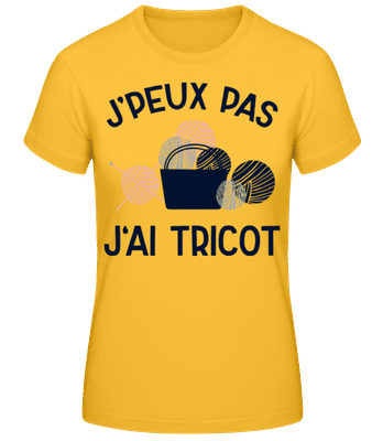 J’peux Pas J‘ai Tricot - T-shirt standard Femme - Jaune doré - Devant