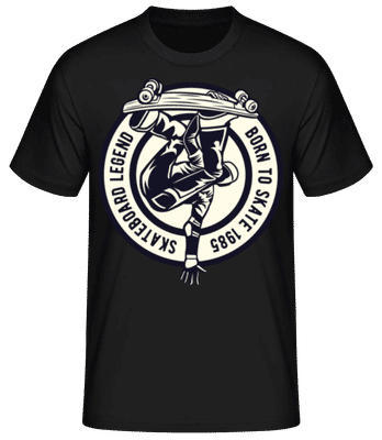 Skateboard Legend - Camiseta básica para hombre - Negro - delante