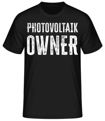 Photovoltaik Owner - Männer Basic T-Shirt - Schwarz - Vorne