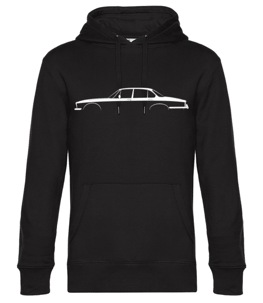 'Jaguar XJ (Series II)' Silhouette - Sweat à capuche premium Unisexe - Noir - Devant