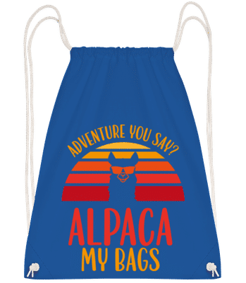 Adventure You Say - Drawstring batoh se šňůrkami - Královská modrá - Napřed