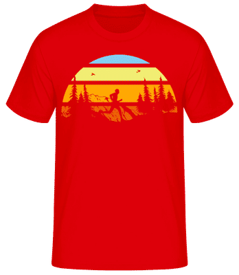 Mountain Run - Männer Basic T-Shirt - Rot - Vorne