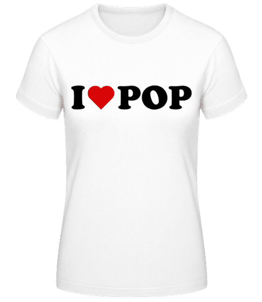 Aperçu: I Love Pop - T-shirt standard Femme - Blanc - Devant