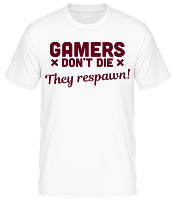 Gamers Don't Die - T-shirt standard Homme - Blanc - Devant