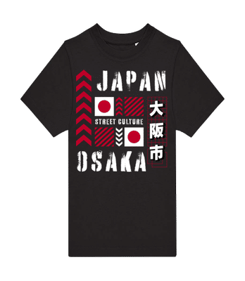 Japan Osaka - Kinder T-Shirt B&C - Schwarz - Vorne