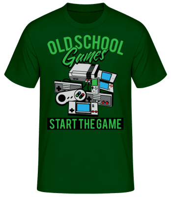Oldschool Games - T-shirt standard Homme - Vert bouteille - Devant