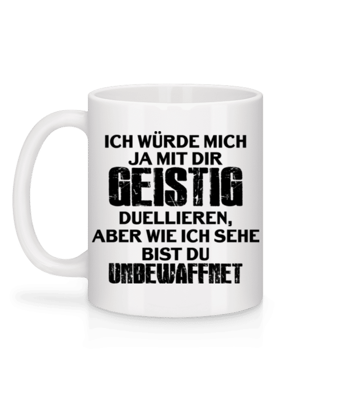Vorschau: Geistig Duellieren - Tasse - Weiß - Hinten